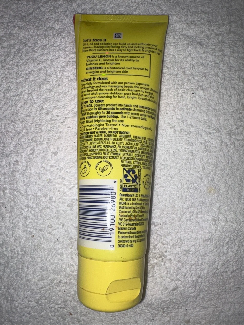 Biore Brightening Jelly Cleanser - Yellow